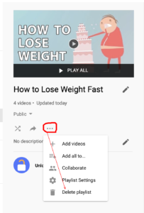delete youtube playlist
